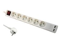 DLH - multiprise 6 prises avec interrupteur