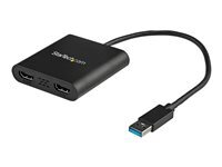 StarTech.com USB vers double HDMI - 4K - Adaptateur USB vers HDMI - Carte graphique externe - USB 3.0 vers HDMI (USB32HD2)