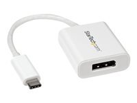 StarTech.com USB C DisplayPort - Adaptateur USB-C vers DP - 4K 60 Hz - Convertisseur USB Type-C - M/F - Blanc (CDP2DPW) - adaptateur video externe - blanc