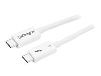 Startech.com Blanc Startech 1.6Ft (50Cm) Thunderbolt 3 Cable, 40Gbps, 100W Pd, 4K/5K Video, Thunderbolt-Certified, Compatible W/ Tb4/Usb 3.2/Displayport - Câble - Image 5