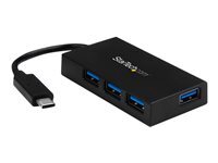 StarTech.com Hub USB C - 4 ports - USB 3.0 - Compact - USB-C vers 4x USB-A - Concentrateur USB Type-C - Adaptateur d'alimentation inclus - concentrateur (hub) - 4 ports