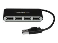StarTech.com Hub USB 2.0 portable a 4 ports avec cable integre - Concentrateur USB compact - Mini hub USB 2.0 - concentrateur (hub) - 4 ports