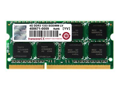 Transcend Industrial Grade - DDR3 - module - 8 Go - SO DIMM 204 broches - 1600 MHz / PC3-12800 - mmoire sans tampon