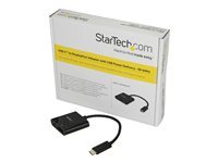 StarTech.com USB C to DisplayPort Adapter with Power Delivery, 4K 60Hz HBR2, USB Type-C to DP 1.2 Monitor/Display Video Converter w/ 60W PD Pass-Through Charging, Thunderbolt 3 Compatible - USB-C Male to DP Female (CDP2DPUCP) - Adaptateur DisplayPort
