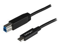 StarTech.com Cable Usb Usb-C Vers Usb-B De 1 Cordon Usb C Vers B Male / Male Cable Usb De Type-C 24 Pin Usb-C Pour Usb Type B 1 Taille 3.1 Noir de Inmac Wstore