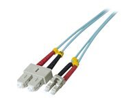 Jarretire optique duplex HD multi OM3 50/125 SC-UPC/LC-UPC aqua - 10 m
