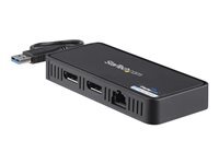 StarTech.com Station d'accueil USB 3.0 double affichage DisplayPort 4K 60Hz pour PC portable - 2x DP 4K 60Hz ou 1x DP 5K 60Hz - station d'accueil - USB - 2 x DP - 1GbE