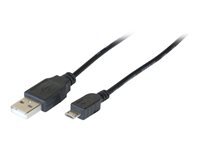 Cordon eco USB 2.0 A / MICRO B noir - 2 m