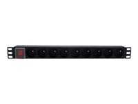 MCL SAMAR Power bar (16a) rack-mountable with switch - 9 sockets