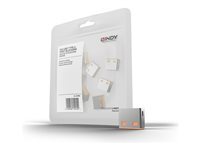 Lindy 40463 Bloqueur De Port Usb Type-a Orange Acrylonitrile-butadiène-styrène (abs) 10 Pièce(s)