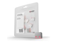Lindy 40460 Bloqueur De Port Usb Type-a Rose Acrylonitrile-butadiène-styrène (abs) 10 Pièce(s)