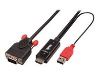 Lindy HDMI to VGA Adapter cable - convertisseur video - noir