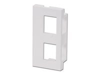LINDY Modular AV Face Plate System Dual Snap in Block Plaque modulaire enclenchable