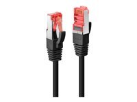 Lindy - Cordon de raccordement - RJ-45 (M) pour RJ-45 (M) - 1 m - SFTP, PiMF - CAT 6e - sans crochet - noir