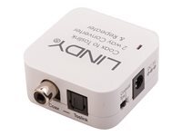 Lindy Convertisseur TosLink (optique) et coaxial bidirectionnel