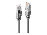 Lindy - Cordon de raccordement - RJ-45 (M) pour RJ-45 (M) - 50 cm - SFTP - CAT 6 - sans halogène, moulé, sans crochet, bloqué - gris