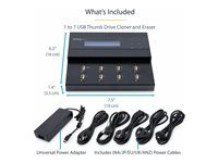 StarTech.com Duplicateur et Effaceur Autonome de 1 à 7 clés USB, Copieur de Plusieurs Clés USB, Copie Système et Fichier et Secteur par Secteur, 1,5 Go/min, Effacement en 3 Passes, Affichage LCD - Image 6