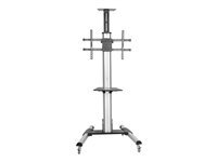 StarTech.com Chariot Tv Pour Ecran De Po A 75 Po Reglage De La Hauteur Sans Effort (Stndmtv70) Chariot Pour Ecran Plat Taille 32 Noir/Argent de Inmac Wstore - Image 1