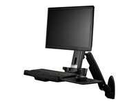 StarTech.com Support De Bureau Debout Mural Pour Ecran A Fixation Vesa Jusqu'a Et 8 Kg Bras Articule Pour Moniteur (Wallsts1) Kit De Montage Pour Moniteur Taille 24 Noir de Inmac Wstore - Image 1