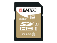EMTEC Elite Gold - Carte mmoire flash - 16 Go - Class 10 - SDHC