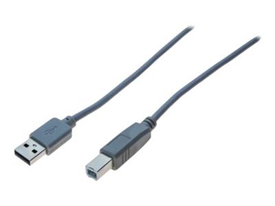 Cordon USB 2.0 A / B gris - 5,0 m