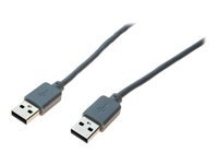 Cordon USB 2.0 type A / A gris - 2,0 m