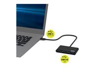 Port Designs Hub 4 ports 5000 Mbit/s USB 3.2 Gen 1 900121 aluminium