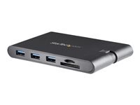 StarTech.com USB C Multiport Adapter, USB Type-C Mini Dock with HDMI 4K or 1080p VGA Video, 100W PD Passthrough, 3x USB 3.0, Gigabit Ethernet, SD  MicroSD Card Reader, USB 3.0 Adapter - USB C HDMI Travel Dock (DKT30CHVSCPD) - station d'accueil - USB-C -