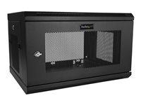 Startech.com Noir Armoire Réseau Murale À 2 Montants 6U Avec Étagère 1U, Armoire Serveur Murale 19 À Charnières Pour Équipement It/Av/Électronique/Ordinateur, Armoire Rack Ventilée Flexible - Neuf - Image 3