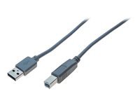 Cordon USB 2.0 A / B gris - 3,0 m