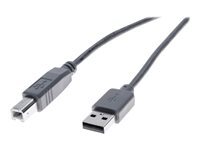 Cordon co USB 2.0 type A /B gris - 5,0 m