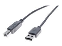 Cordon co USB 2.0 type A /B gris - 3,0 m