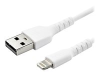 StarTech.com Cable Usb-A Vers Lightning Robuste Cable De Charge/Synchronisation De Type A Vers Lightning En Fibre Aramide Ipad/Iphone 12 Certifie Apple Mfi (Rusbltmm1m) Cable Lightning Lightning / Usb 1 1M Blanc de Inmac Wstore