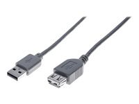 Rallonge co USB 2.0 A / A grise - 1,8 m
