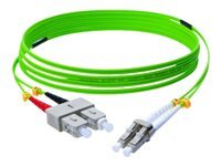 Jarretire optique duplex HD multi OM5 50/125 SC-UPC/LC-UPC vert - 2 m