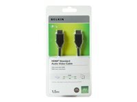 Belkin 1.5m, 2xHDMI câble HDMI 1,5 m HDMI Type A (Standard) Noir - vue 2