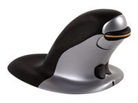 Fellowes Penguin Medium - souris verticale - 2.4 GHz - noir, argent