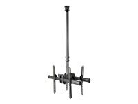 Non Communiqué Noir Startech.com Double Support De Plafond Pour Tvs Dos À Dos Avec Poteau De 3,5 À 5 Pieds - Téléviseurs De 32"-75" - Fpceilbtb - Support - Pour Écran Plat - Acier Robuste - Taille D'écran : 32"-75" - Montable Au Plafond - Image 3