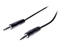 Cordon streo jack 3.5 mm noir - 1 m