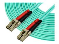 StarTech.com 10 m OM4 LC to LC Multimode Duplex Fiber Optic Patch Cable- Aqua - 50/125 - Fiber Optic Cable - 40/100Gb - LSZH (450FBLCLC10) - cordon de raccordement - 10 m - turquoise