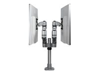 StarTech.com Desk Mount Dual Monitor Arm, Premium Articulating Monitor Arm, up to 27 VESA Mount Displays, Height Adjustable Monitor Mount, Rotating/Swivel/Tilt, Desk Clamp/Grommet, Silver - Easy Quick Assembly (ARMDUALPS) kit de montage - bras reglable