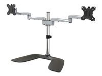StarTech.com Pied Pour Ecran Pc A Double Affichage Multidirectionnel Support De Moniteur Jusqu'a En Acier Et Aluminium (Armdualss) Pied Pour 2 Moniteurs Taille 32 Noir/Argent de Inmac Wstore