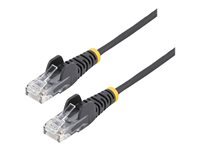 StarTech.com Slim Lszh Cat6 Ethernet Cable, 10 Gigabit Snagless Rj45 100W Poe Patch Cord, Cat 6 10Gbe Utp Network Cable W/Strain Relief, Black, Fluke Tested/Etl/Low Smoke Zero Halogen Category 6 28Awg (N6pat50cmbks) Cordon De Raccordement 50 50Cm Noir de - Image 1