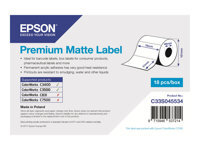 Epson Premium - etiquettes en forme decoupee - mat - 650 etiquette(s) - 76 x 51 mm