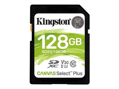Kingston Canvas Select Plus - carte mmoire flash - 128 Go - SDXC UHS-I