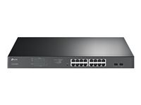 TP-Link JetStream TL-SG1218MPE - commutateur - 16 ports - intelligent - Montable sur rack