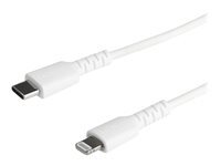 StarTech.com Cable Usb-C Vers Lightning Robuste 1 Cable De Charge/Synchronistation Usb Type C Vers Lightning Fibre Aramide Ipad/Iphone 12 Certifie Apple Mfi (Rusbcltmm1mw) Cable Lightning Lightning / Usb 2.0 1 1M Blanc de Inmac Wstore