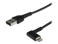 StarTech.com Cable Usb-A Vers Lightning Robuste Coude A 90Â° Cable De Charge/Synchronisation Usb Type A Vers Lightning En Fibre Aramide Resistante Apple Mfi Iphone (Rusbltmm2mbr) Cable Lightning Lightning / Usb 2 2M Noir de Inmac Wstore
