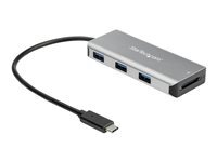StarTech.com Hub USB-C 3 ports USB et lecteur de carte SD - 2x USB-A, 1x USB-C - 10 Gbps - Cable hote integre de 25 cm (HB31C3ASDMB) - concentrateur (hub) - 3 ports