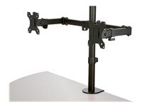 StarTech.com Bras pour ecran PC a double affichage en aluminium - Double articulage - Pour moniteurs a montage VESA jusqu'a 32 (ARMDUAL2) kit de montage - bras reglable - pour 2 moniteurs - noir